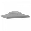 Outsunny 13.1' X 9.8' Gazebo Replacement Canopy 2 Tier Top Uv Cover Pavilion Garden Patio Outdoor, Light Grey (top Only)