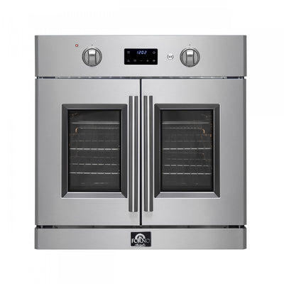 Forno Asti 30" French Door Electric Wall Oven in Stainless Steel, 3.68 cu. ft. - FBOEL1333-30 | Four mural electrique a porte francaise Asti 30 po, acier inoxydable, 3,68 pi³ - FBOEL1333-30