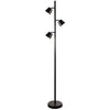 Dainolite Modern 3 Light LED Floor Lamp Matte Black Finish