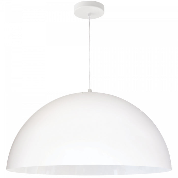 Dainolite Ofelia 1 Light Pendant Large Matte White Lamp