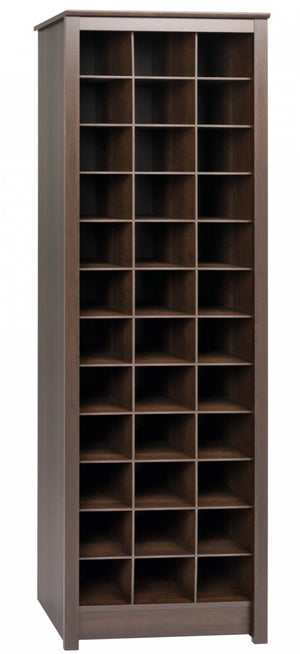 Thirty-Six Pair Shoe Storage Rack - Espresso