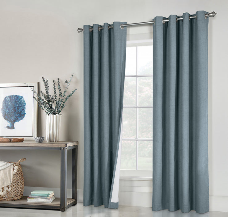Thermaplus Suprema Blue Blackout Grommet Curtain Panel - 52 x 95