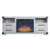 Richmond Industrial Traditional 2-Piece Electric Fireplace in Black and Gray