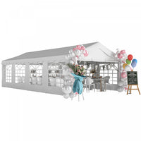 Outsunny 13'x26' Heavy Duty Large Party Tent with Sidewalls, White