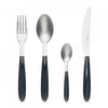 Arimi Nilu Italian Stainless Steel 24 Piece Flatware Set - Service For 6 - Grey Handle