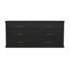 Clifford Traditional Dresser in Black (6-Drawer)
