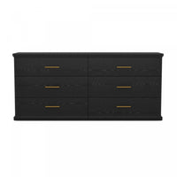 Clifford Traditional Dresser in Black (6-Drawer) 