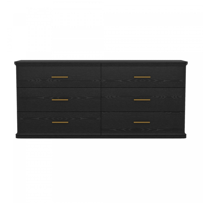 Clifford Traditional Dresser in Black (6-Drawer)