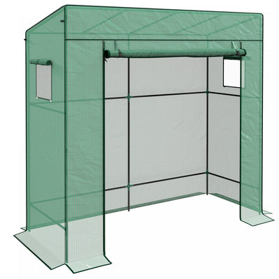 Outsunny Tomato Greenhouse With Reinforced Pe Cover Walk-in Green House|Outsunny Serre A Tomates Avec Couverture Pe Renforcee Serre A Etages