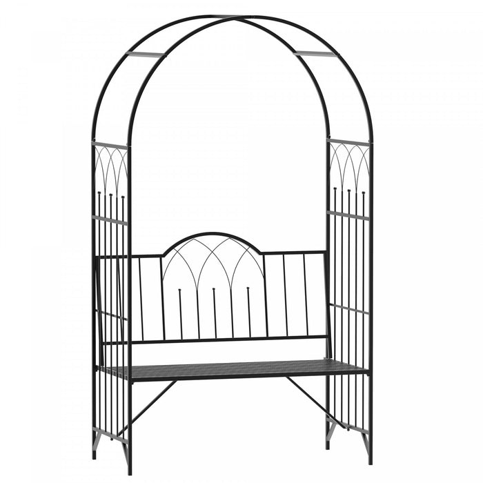 Outsunny 43\" Garden Arbor Bench Trellis