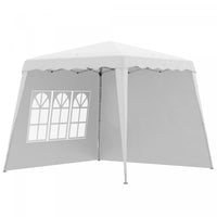 Outsunny Pop Up Canopy Tent With 2 Sidewalls, Uv50+ Tents For Parties, Height Adjustable, With Carry