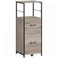 Vinsetto Filing Cabinet with Hanging Bars for Letter A4 Distressed Grey