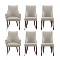 Connie Modern 6-Piece Dining Chair Set in Light Gray
