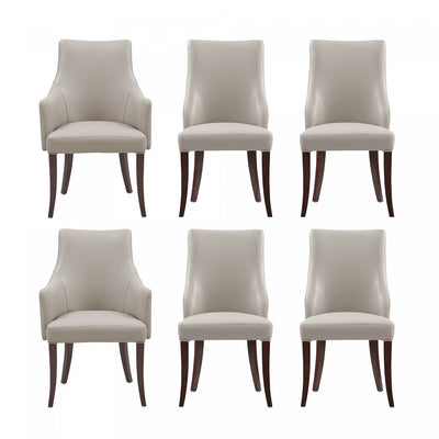 Connie Modern 6-Piece Dining Chair Set in Light Gray | Ensemble de 6 chaises de salle a manger Connie Modern en gris clair