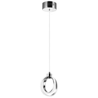 Dainolite Parson LED Pendant 14w Polished Chrome Finish White Silicone Diffuser Lamp