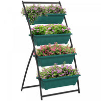 Outsunny 4-tier Vertical Raised Garden Bed With 4 Planter Boxes, Outdoor Plant Stand Grow Container
