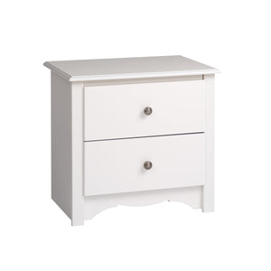 Monterey 2-Drawer Nightstand - White