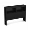 Libra Twin Bookcase Headboard with Storage - Pure Black