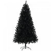 HOMCOM 7.5ft Artificial Christmas Tree with Auto Open, Steel Base, Black