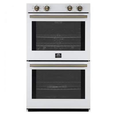 Forno Vomero 30 Inch Electric Double Wall Oven in White, 5 cu. ft. Convection Oven - FBOEL1324-30WHT | Four double mural electrique Vomero 30 pouces en blanc, four a convection de 5 pi³ - FBOEL1324-30WHT