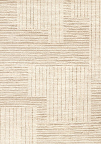 Florence Brown Cream Geometric Linework Design Rug, 6'7