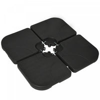 Outsunny 4 Piece Umbrella Base Stand w/ U Locking, Water or Sand Filled