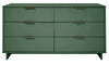 Granville Modern 55\" Dresser in Sage Green (6-Drawer)