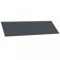 Outsunny 13' X 4' Retractable awning For Doors And Windows, Dark Gray