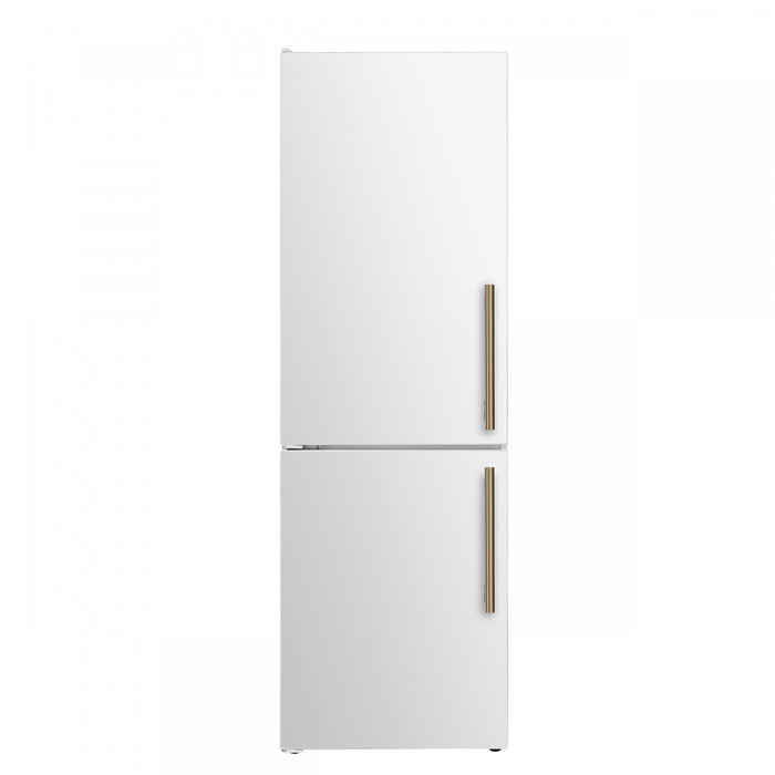 Forno Custodia 24\" Bottom Freezer, 10.3 cu.ft., Left Swing, Ice Maker, White - FFFFD1766-24WHT-LS Refrigerator