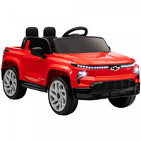 Qaba 12v Electric Car For Kids, Chevrolet Silverado Ev Rst Licensed Battery Powered Ride-On Kids Car