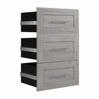 Bestar Pur 3 Drawer Set for 25 W Closet Organizer - Platinum Grey