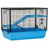 Pawhut 3-tier Hamster Cage, Guinea Pig Cage, Pet Chinchillas Play House Indoor With Accessories Food Dish Water Bottle, Ramps, 31.5\"x19\"x 23\", Light Blue