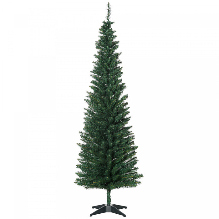 Homcom 6ft Pencil Artificial Christmas Tree With 390 Branches