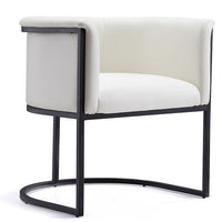 Manhattan Comfort Cosmopolitan Faux Leather Dining Chair - White & Black