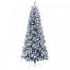Homcom 7 Ft Artificial Christmas Tree With Snow Flocked Branches, Hinge