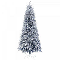 Homcom 7 Ft Artificial Christmas Tree With Snow Flocked Branches, Hinge