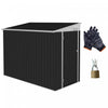 Outsunny 4' X 8' Steel Garden Storage Shed Lean To Shed Outdoor Metal Tool House With Lockable Door And 2 Air Vents For Backyard, Patio, Lawn