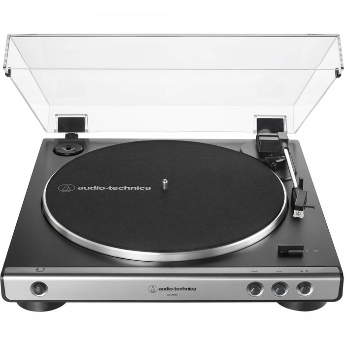 Audio-Technica AT-LP60X Stereo Gun Metal Turntable Music Player