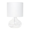 Ryley Glass Raindrop Table Lamp, Clear, 13.75\"H