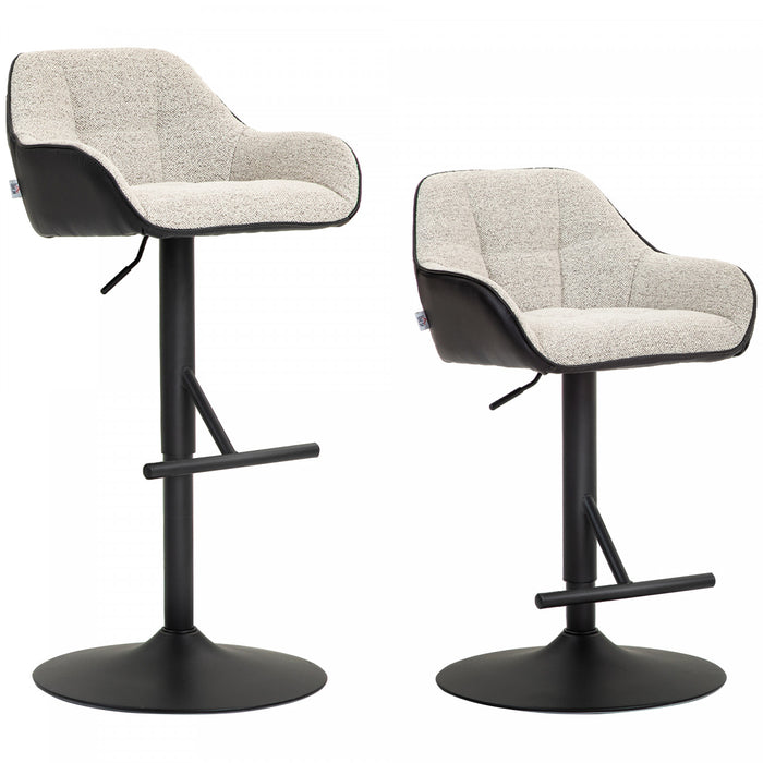 HOMCOM Bar Stools Set of 2, Adjustable Swivel Counter Height Barstools