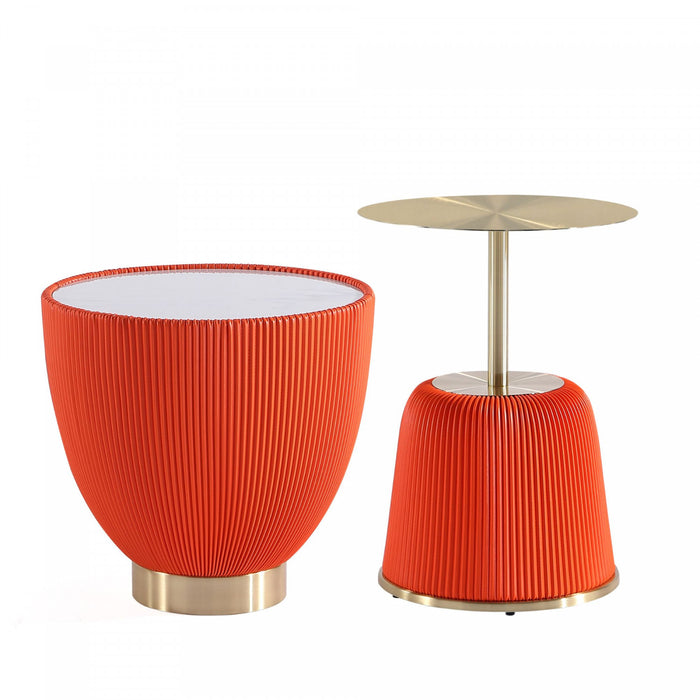 Anderson Modern 2-Piece End Table in Orange