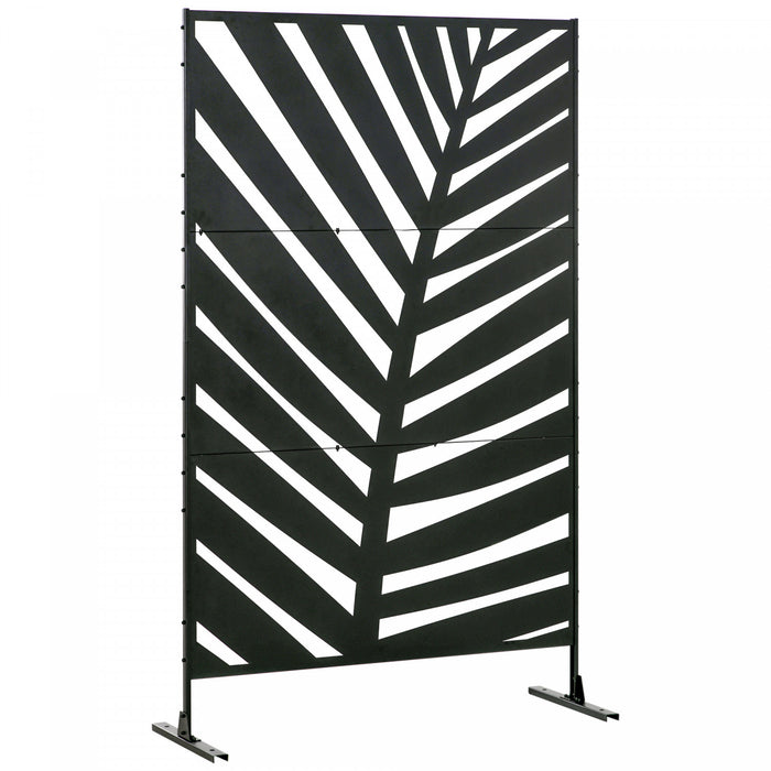 Outsunny Metal Privacy Screen W/ Expansion Screws Outdoor Divider