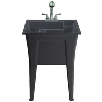 Palary Laundry Tub Accent Cabinet - Black