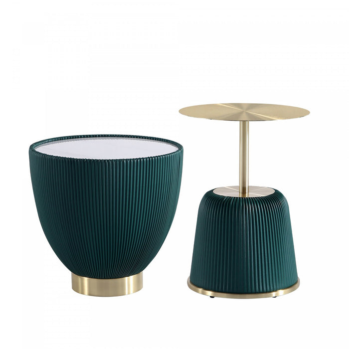 Anderson Modern 2-Piece End Table in Green