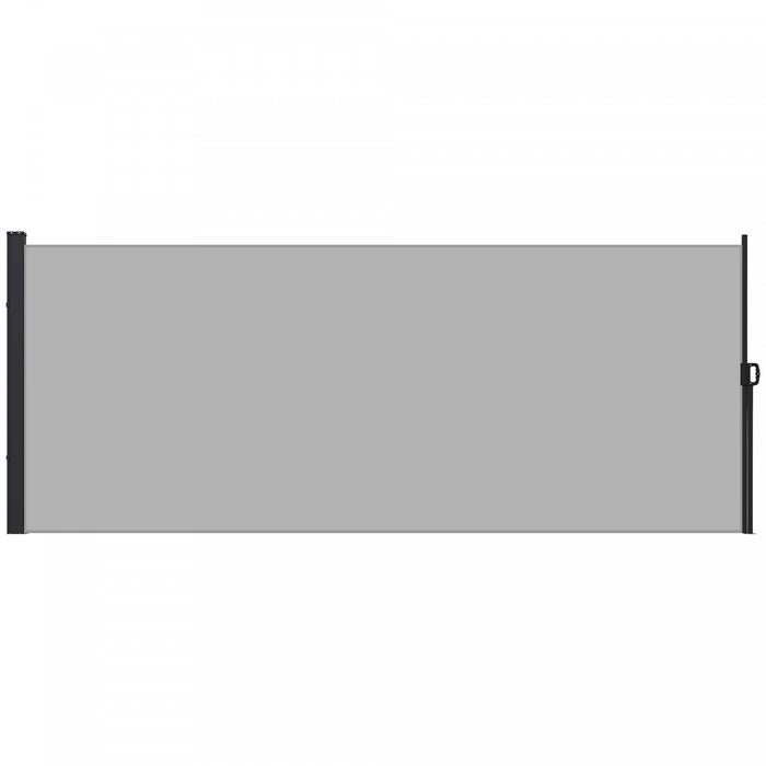 Outsunny 13' X 6' Retractable Side Awning, Garden Privacy Screen, Light Grey