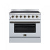 Forno Galiano 36 Inch Freestanding Electric range, 5 radiant burners, 5.36 cu.ft., White - FFSEL6083-36WHT Electric Range