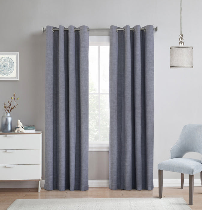 Maya Blue Grommet Curtain Panel - 52\" X 63\"