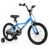 Costway 18\" Kids Training Bike With Removable Training Wheels Pneumatic Tires Navy