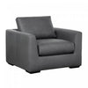 Cleo Contemporary Upholstered Accent Chair in Pewter | Fauteuil d’appoint contemporain Cleo en tissu gris etain