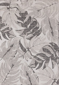 Jackson Grey White Botanical Leaves Rug, 6'7